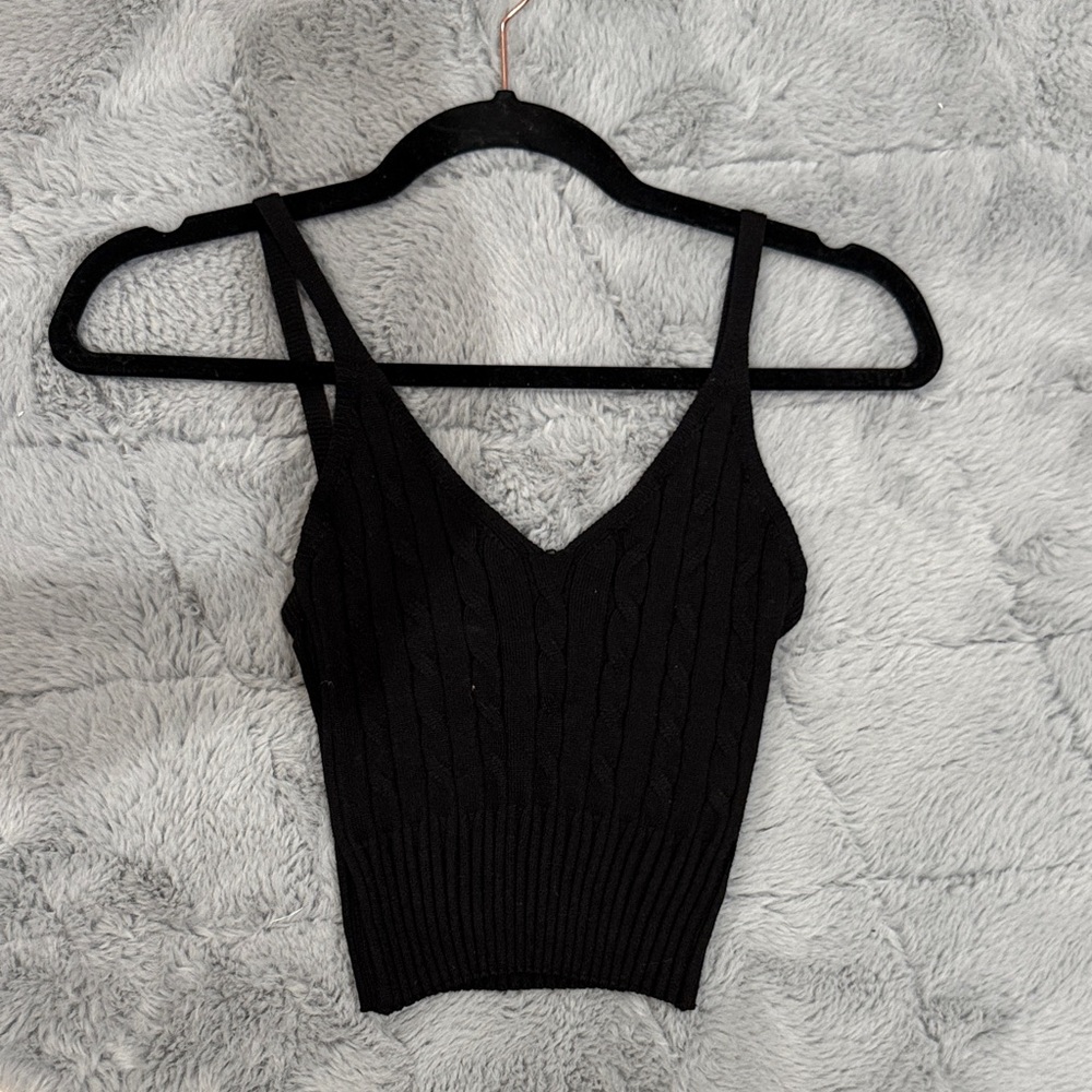 Elegant Black Knit Camisole